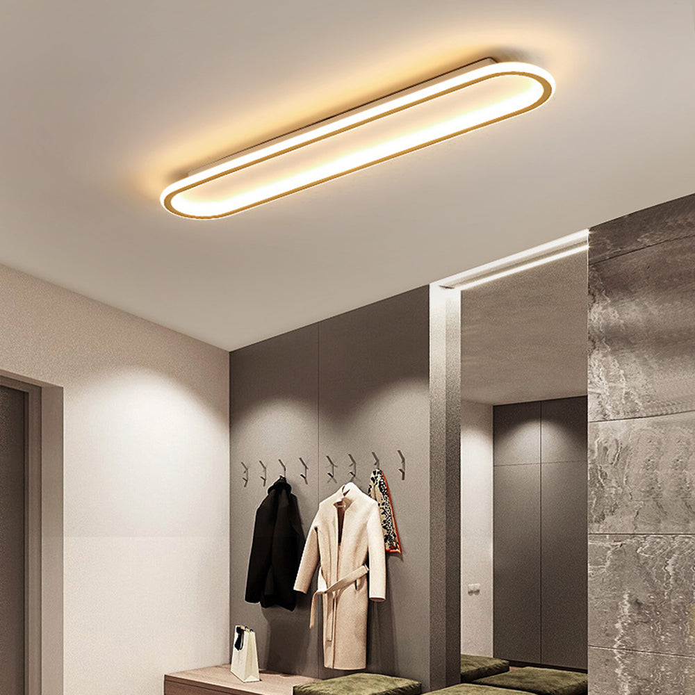 Arisha Minimalist Rectangular Flush Mount Ceiling Light - Neutral Decor