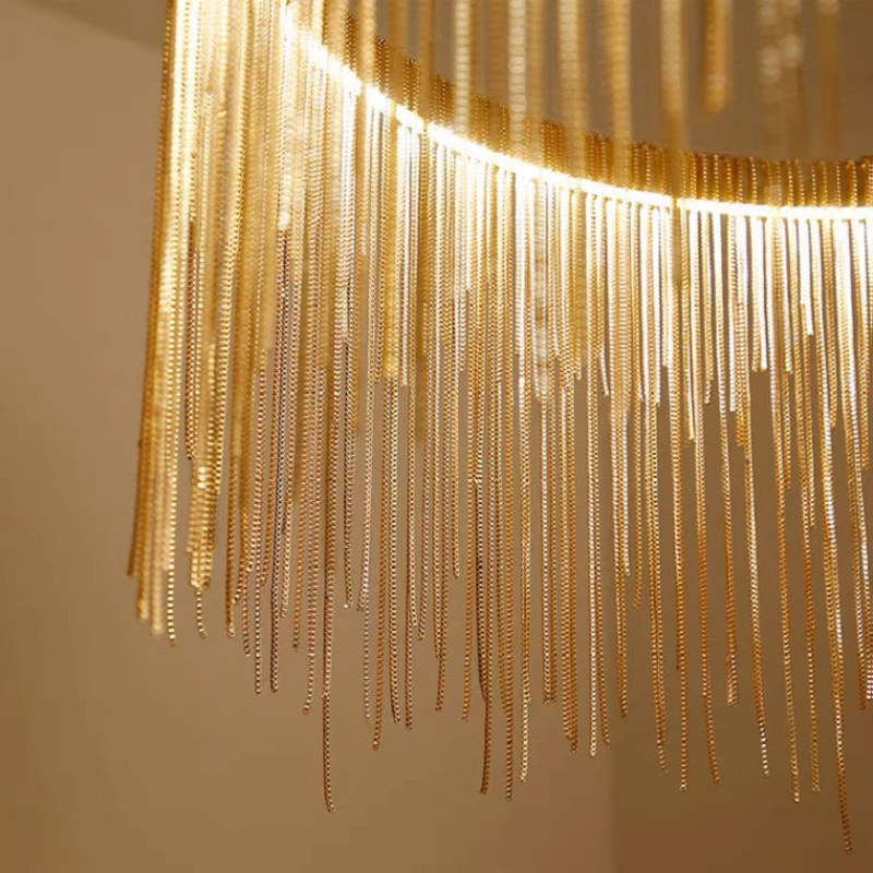 Arisha Tassel Chain Art Deco Pendant Light Living Room Hall - Neutral Decor