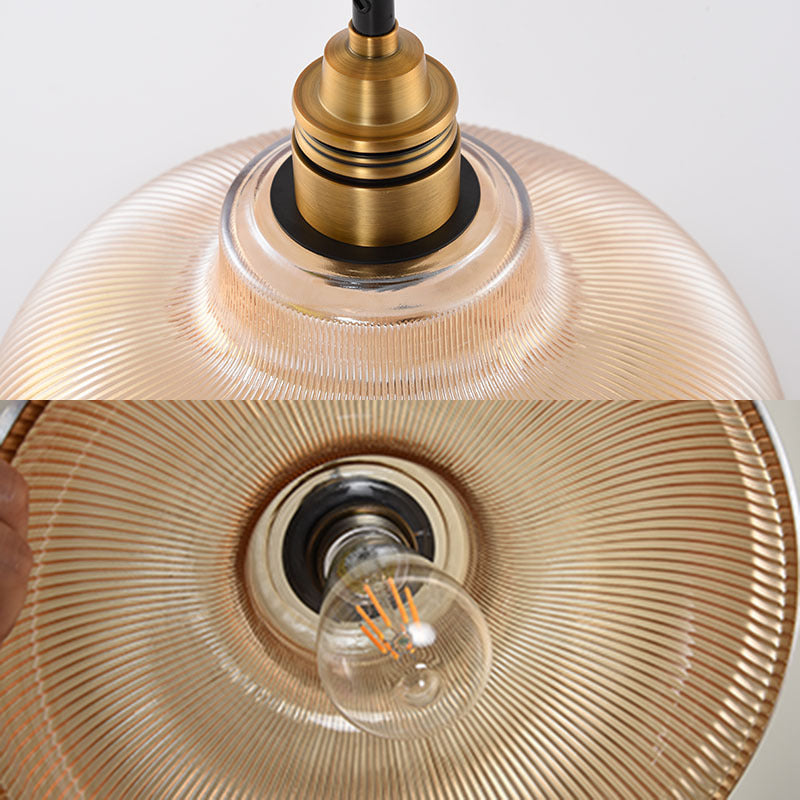 Arisha Industrial LED Pendant Light Clear/Amber Bedroom/Restaurant - Neutral Decor