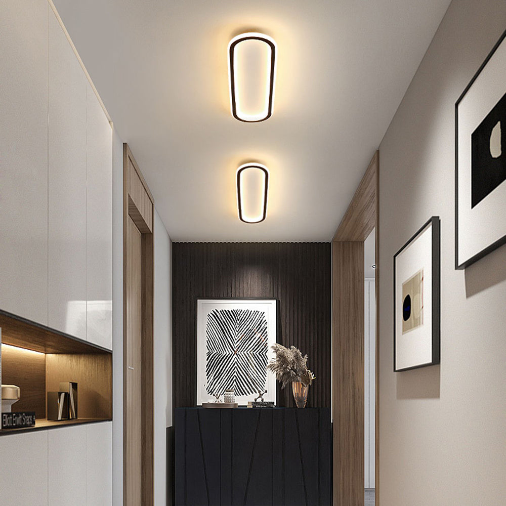 Arisha Minimalist Rectangular Flush Mount Ceiling Light - Neutral Decor