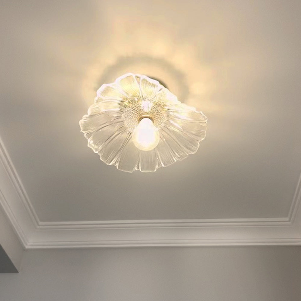 Arisha Art Deco Flower Glass Flush Mount Ceiling Light - Neutral Decor