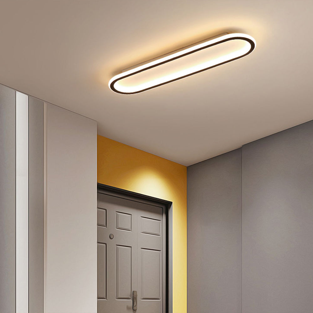 Arisha Minimalist Rectangular Flush Mount Ceiling Light - Neutral Decor