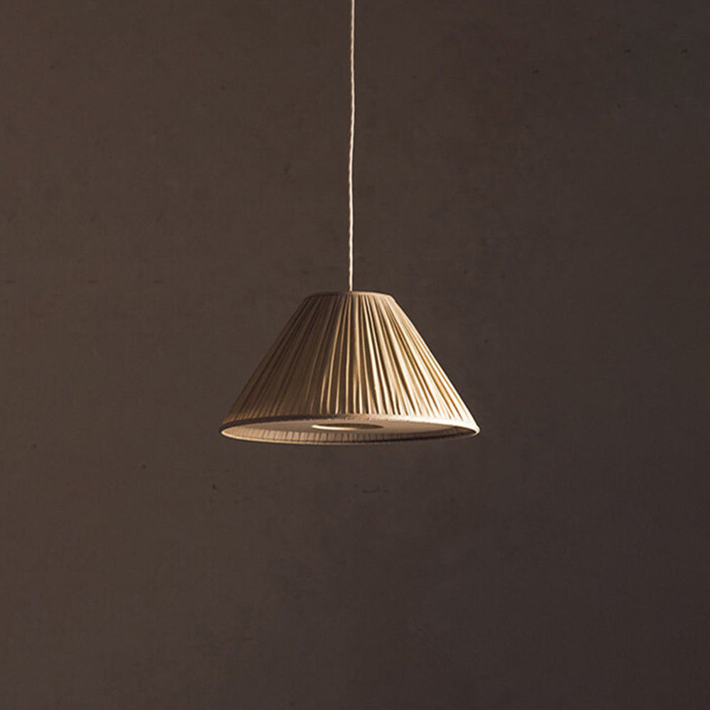 Ritta Pleated Pendant Light Wabi Sabi, /Fabric, Living Room - Neutral Decor