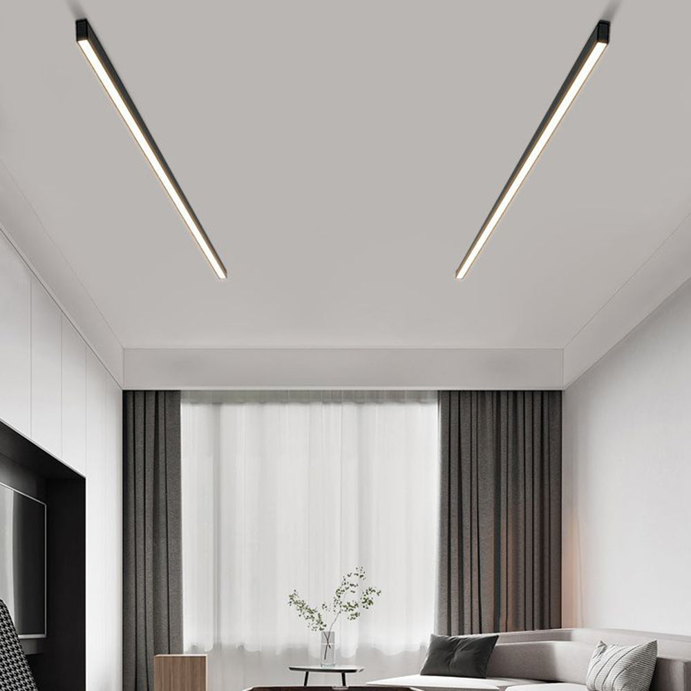 Solin Linear Black Ceiling Light/Wall Light - Neutral Decor