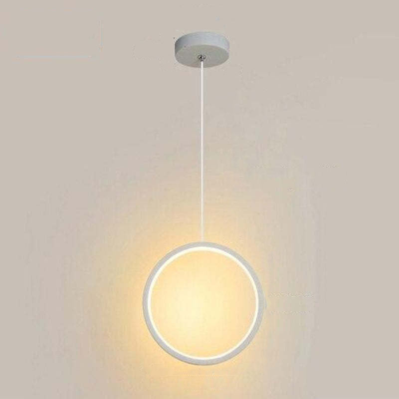 Arisha Modern Minimalist LED Hanging Pendant Lights Black White Bedroom - Neutral Decor