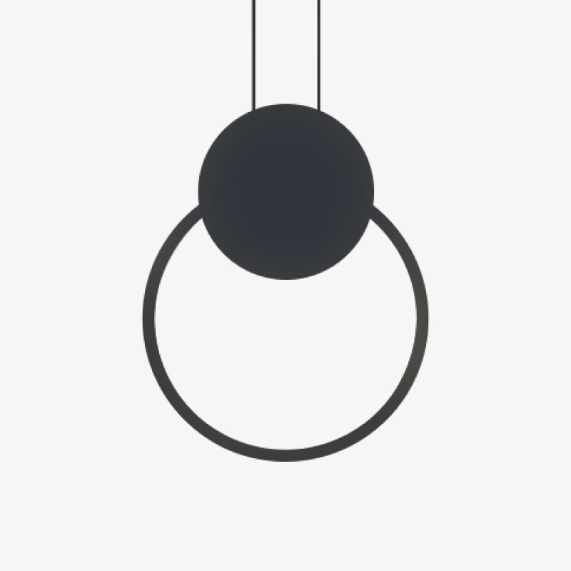 Arisha Modern Minimalist LED Hanging Pendant Lights Black White Bedroom - Neutral Decor