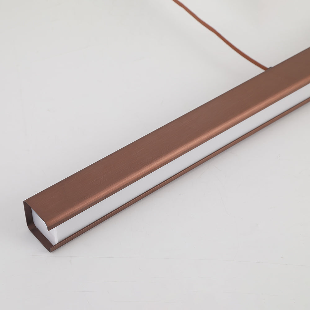 Thala Modern Linear Metal LED Pendant Light Black/Brown - Neutral Decor