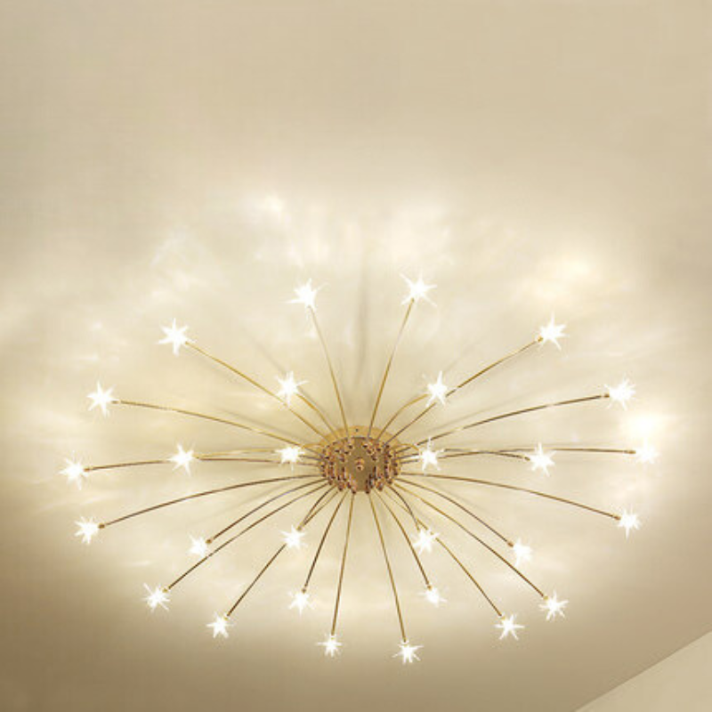 Arisha Art Deco Starry Glass Flush Mount Ceiling Light - Neutral Decor