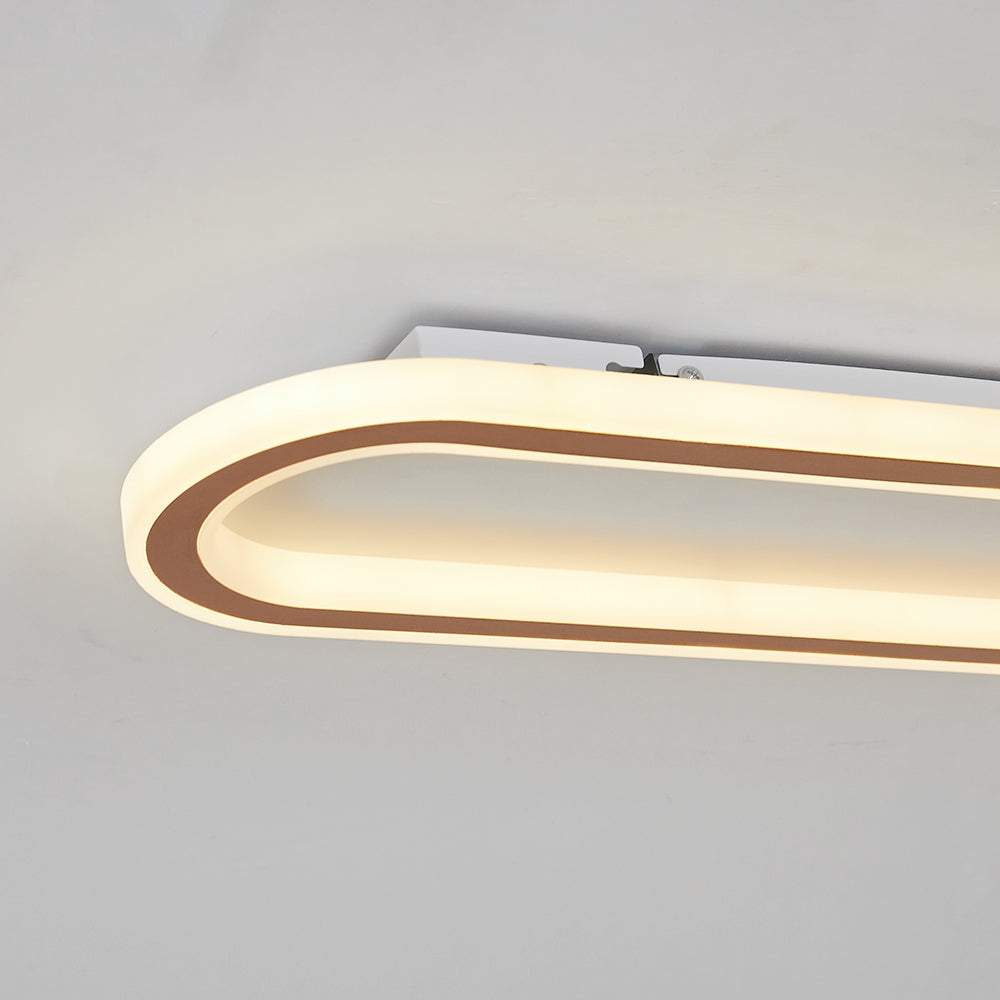 Arisha Minimalist Rectangular Flush Mount Ceiling Light - Neutral Decor
