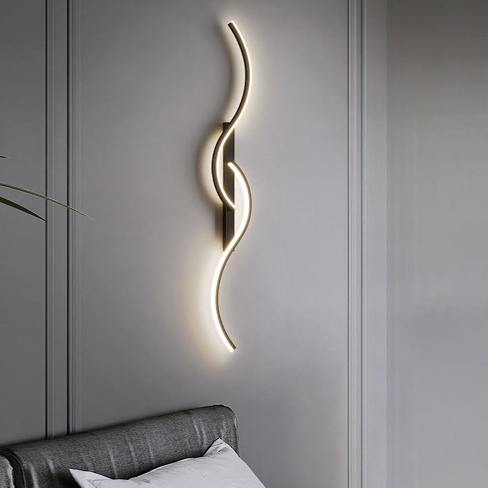 Arisha Modern Linear Wave Bedroom Wall Lamp Living Room - Neutral Decor