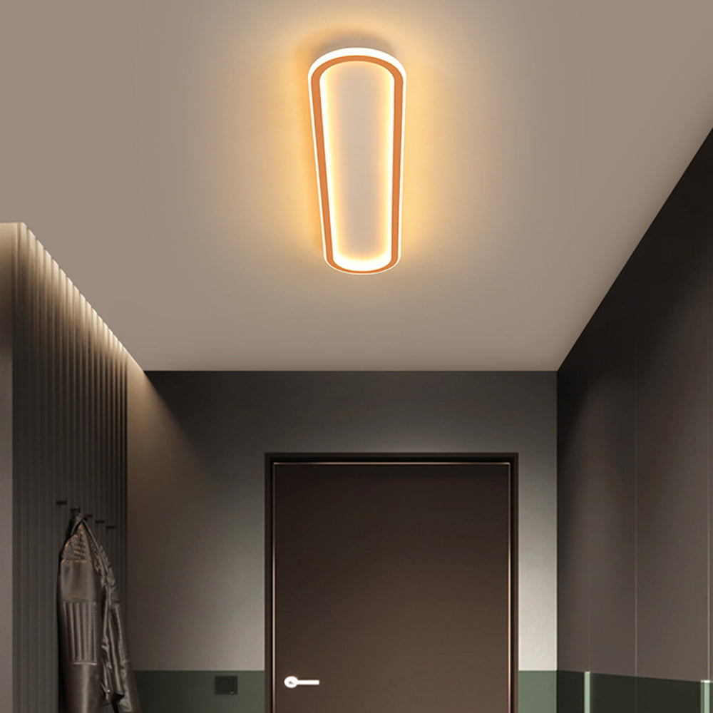 Arisha Minimalist Rectangular Flush Mount Ceiling Light - Neutral Decor