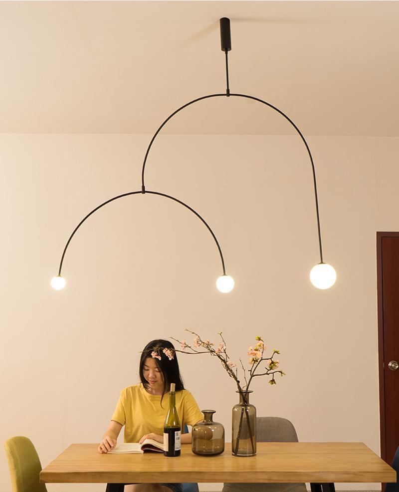 Viraiseon Chandelier Mobile Black Minimalist