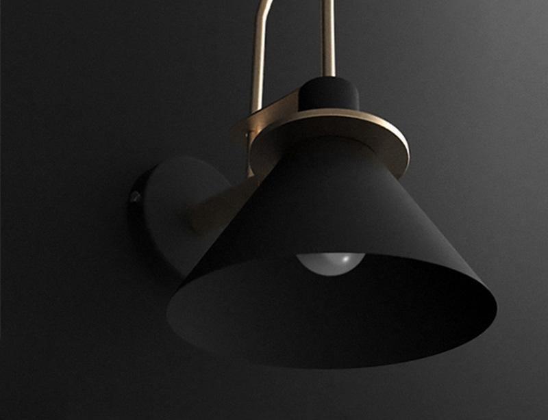 Solerine Wall Lamp Black Gold Minimalist