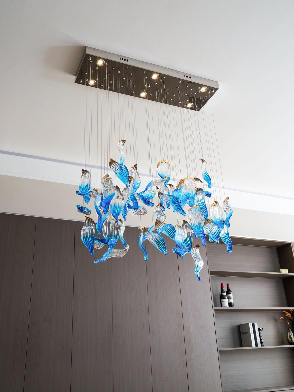Asteria Wave Blown Glass Customize Chandelier