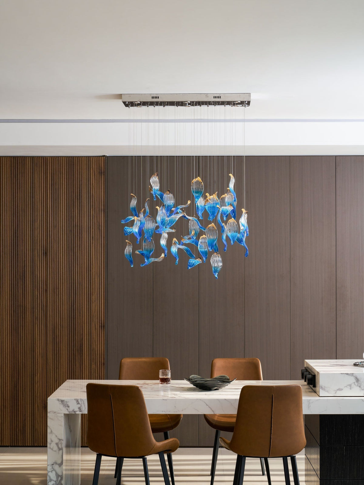 Asteria Wave Blown Glass Customize Chandelier