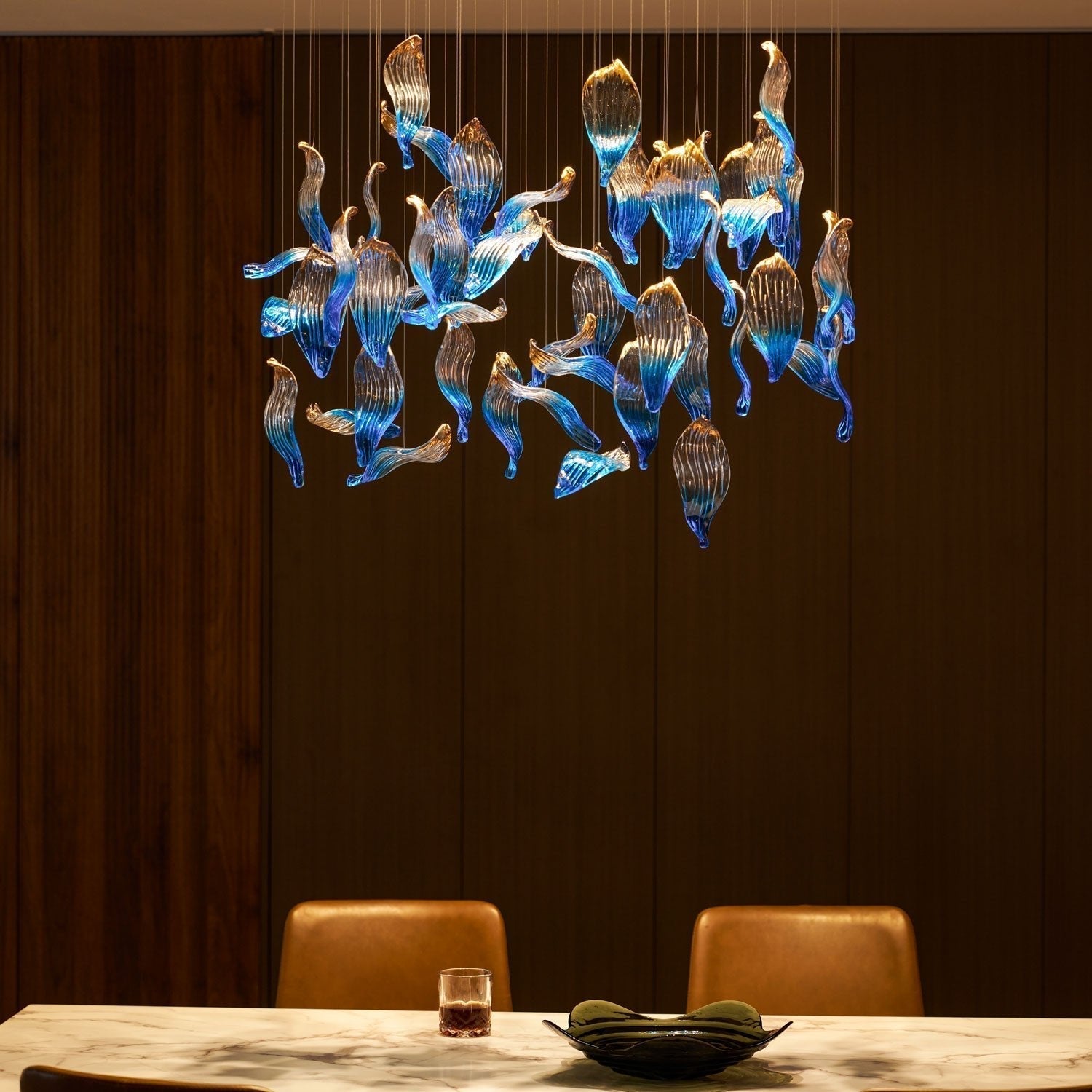 Asteria Wave Blown Glass Customize Chandelier