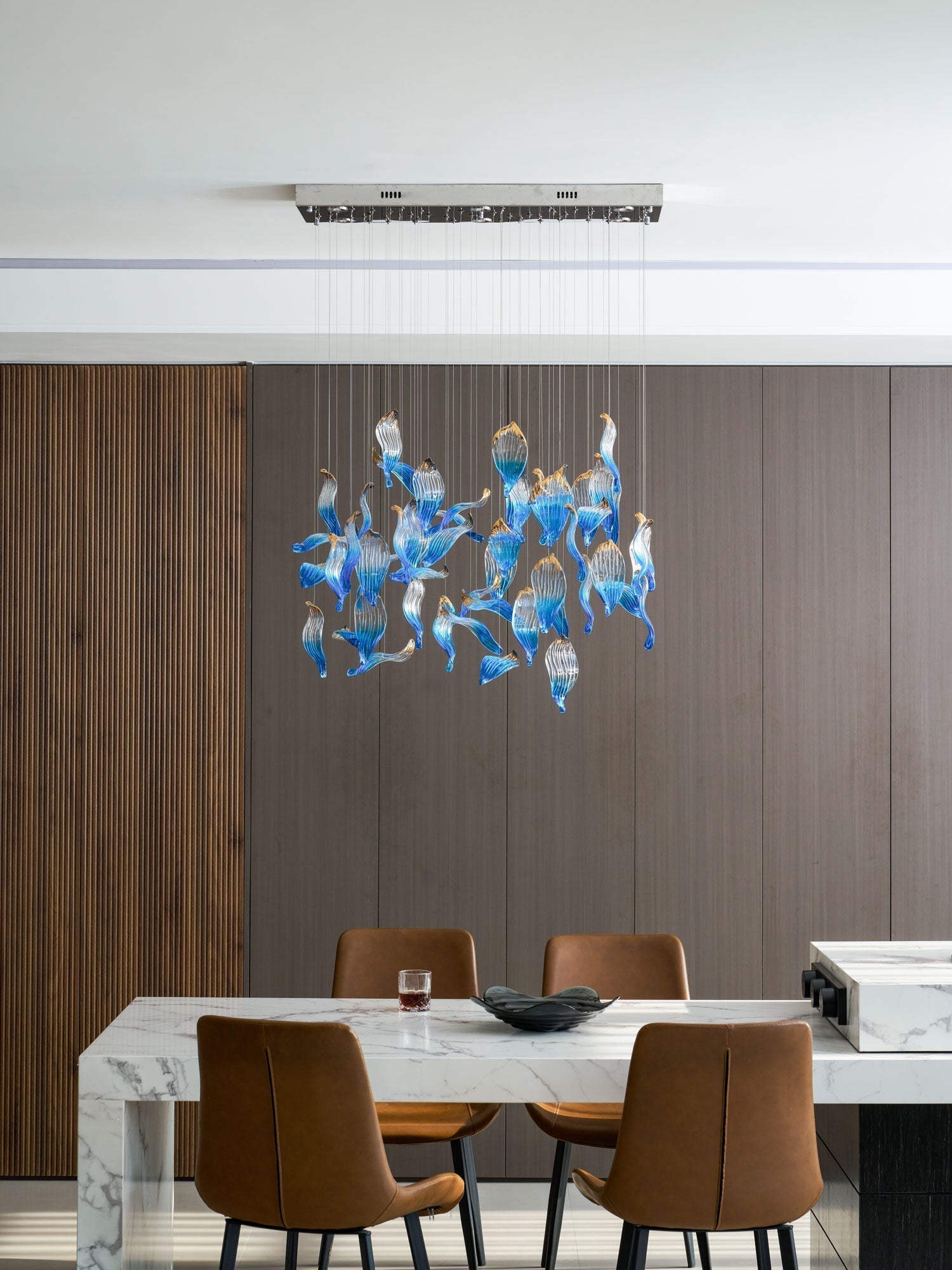 Asteria Wave Blown Glass Customize Chandelier