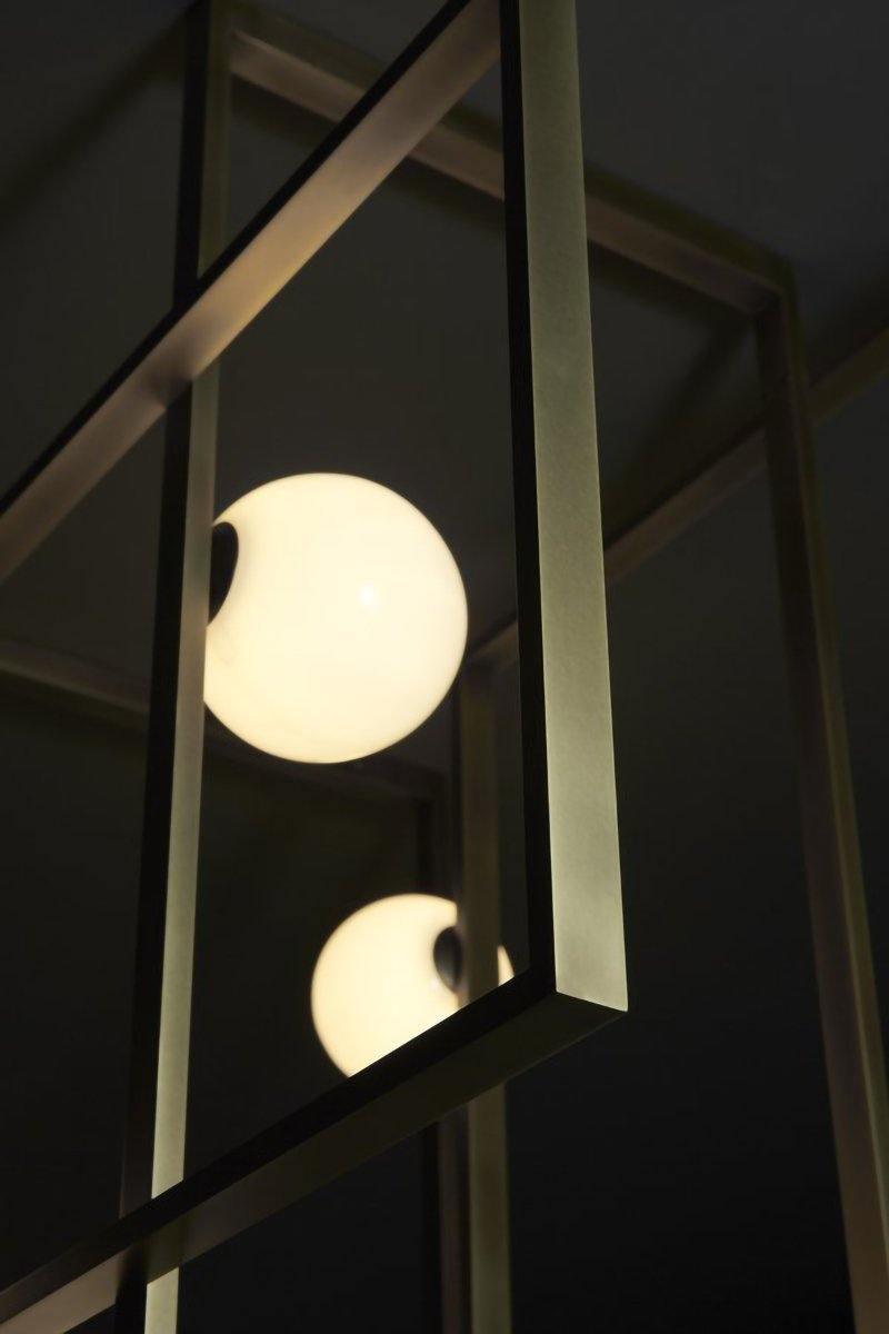 Veliiel Chandelier Mondrian Glass Brass Geometric Modern
