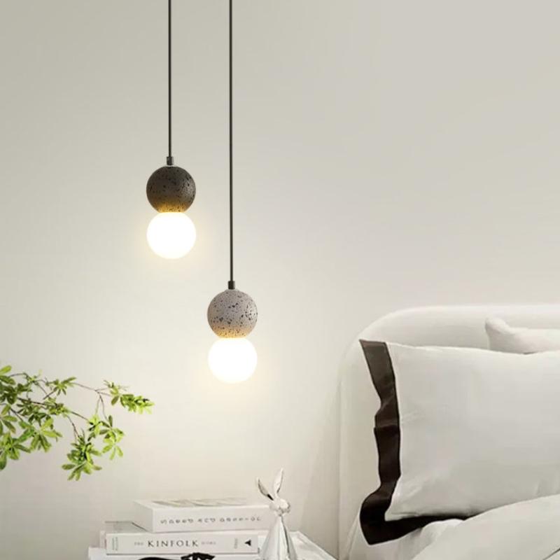 Valentina Single Globe Colorful Pendant Light, Dolomite, LED - Neutral Decor