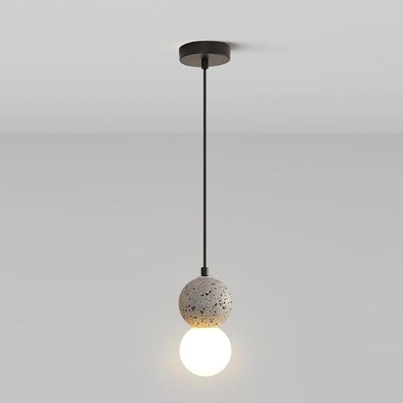 Valentina Single Globe Colorful Pendant Light, Dolomite, LED - Neutral Decor