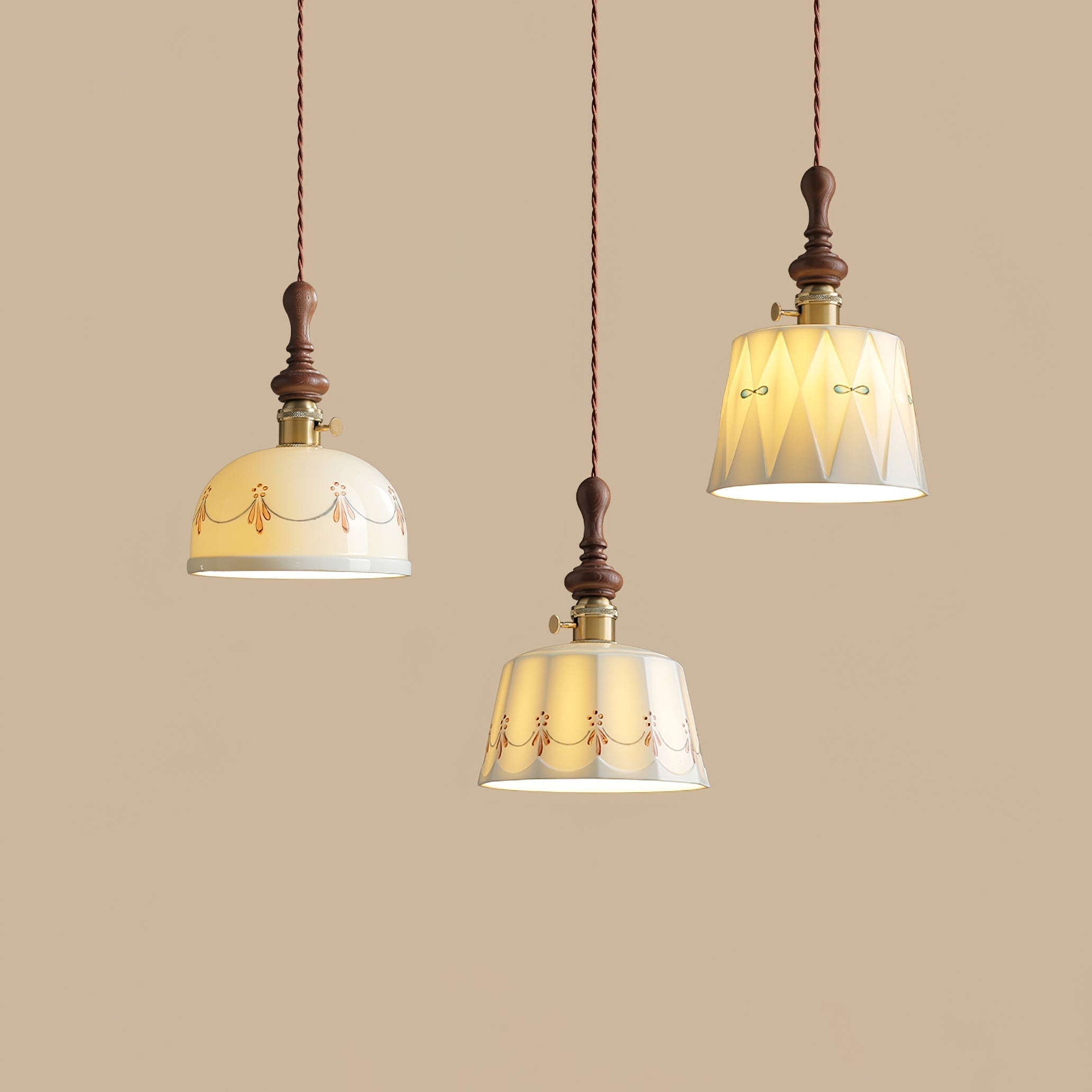 Ceraeyre Vintage Ceramic Pendant Light