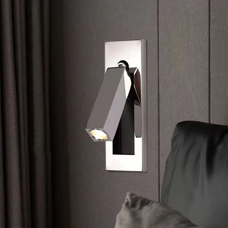 Arisha Modern Rotatable Bedside Sconce, Cylindrical/Square - Neutral Decor