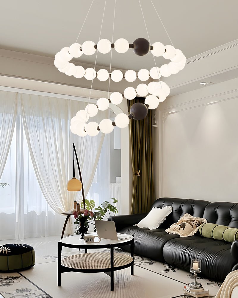 June Bead Ring Chandelier