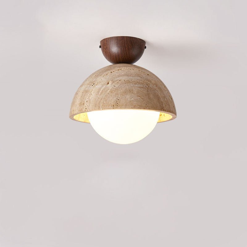 Solana Travertine Ceiling Light - Neutral Decor