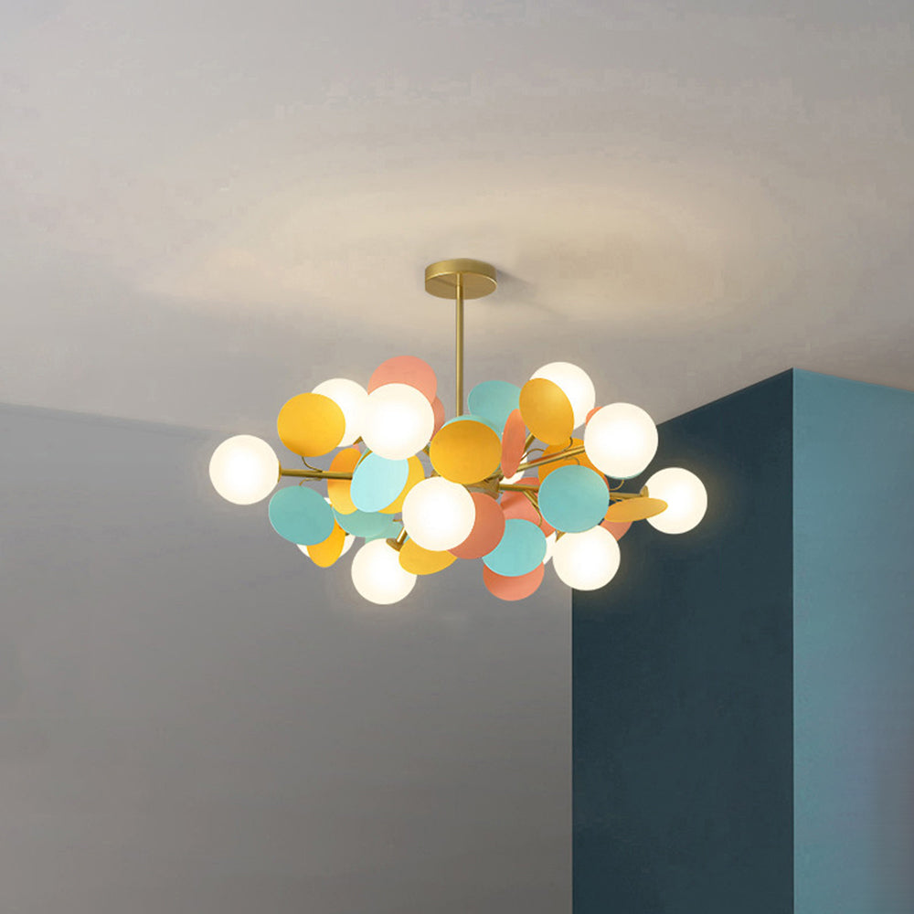 Aria Multicolored Flower Branch Chandelier Living Room - Neutral Decor