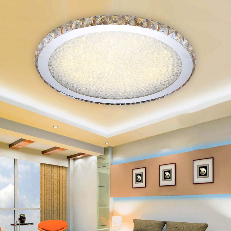 Kristy Round Flush Mount Ceiling Light Living Room - Neutral Decor