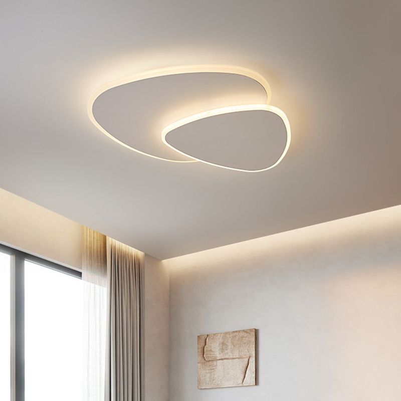 Arisha Designer Geometric Acrylic Flush Mount Ceiling Light - Neutral Decor