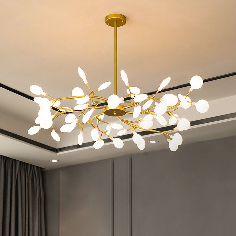 Olivia Unique Branch Firefly Art Deco Chandelier Living Room - Neutral Decor