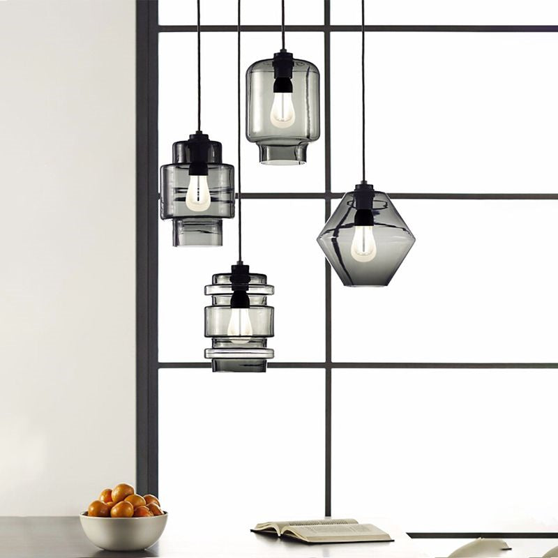 Arisha Modern Art Deco LED Cylindrical /Glass Pendant Light - Neutral Decor