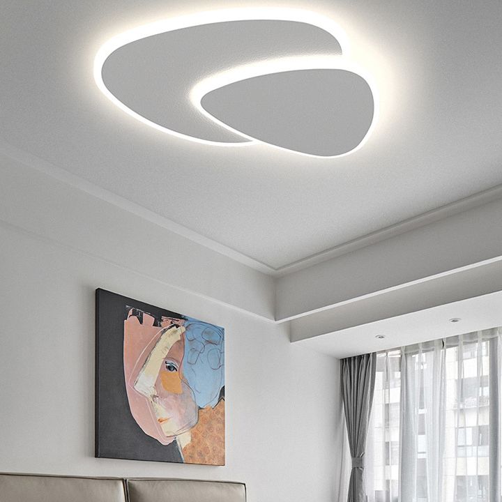 Arisha Designer Geometric Acrylic Flush Mount Ceiling Light - Neutral Decor