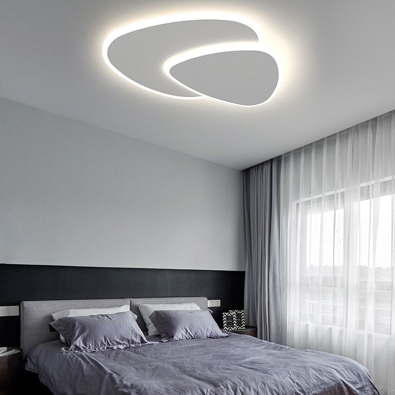Arisha Designer Geometric Acrylic Flush Mount Ceiling Light - Neutral Decor