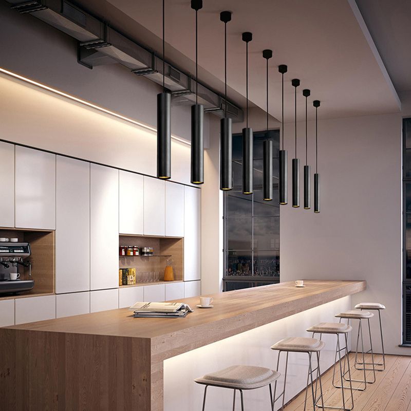 Arisha Modern Cylinder Shape Pendant Light Living Room - Neutral Decor