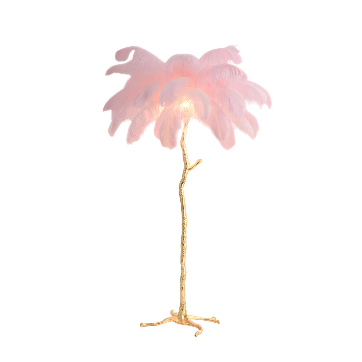 O'Moore Nordic Luxury Unique Ostrich Feather Floor Lamp/Table Lamp - Neutral Decor