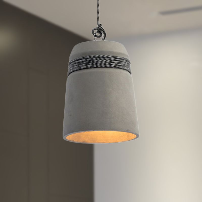 Arisha Industrial Pendant Light, Cement & - Neutral Decor