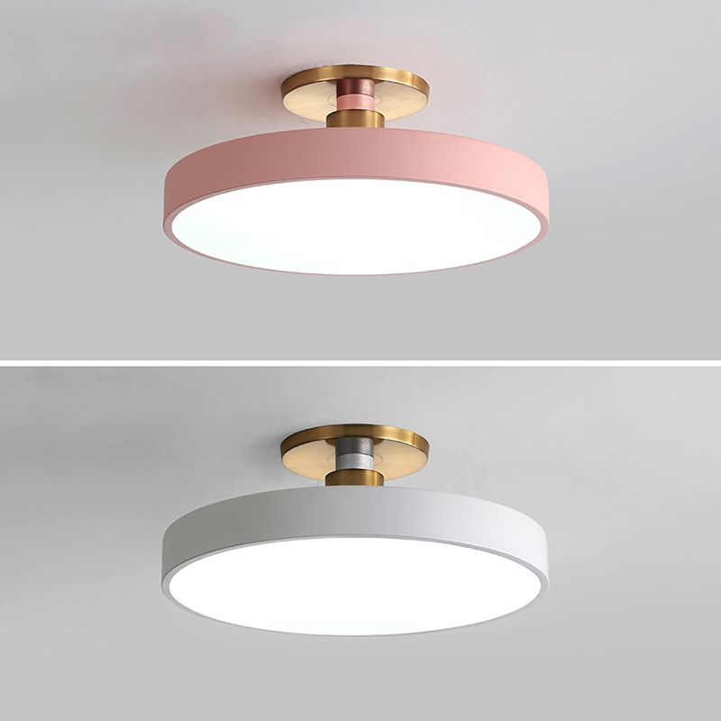 Aria Nordic Minimalist Round Flush Mount Ceiling Light - Neutral Decor