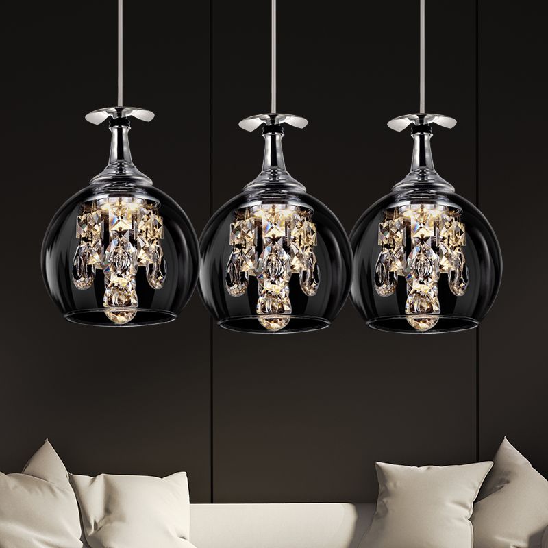 Kristy Modern Wine Glass/Crystal Pendant Light - Neutral Decor