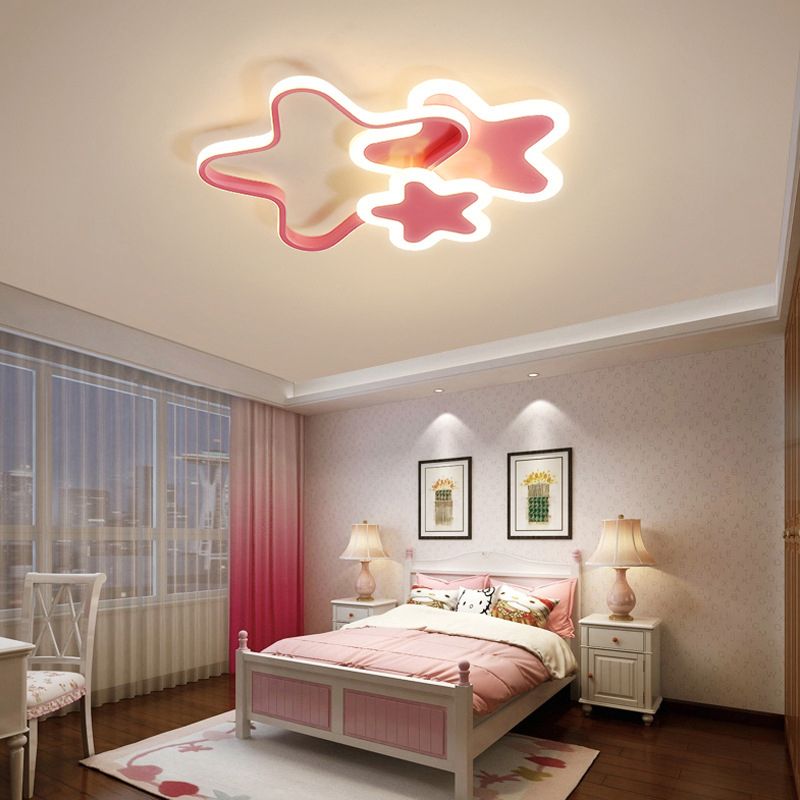 Valentina LED Star Designer Children Flush Mount Ceiling Light - Neutral Decor
