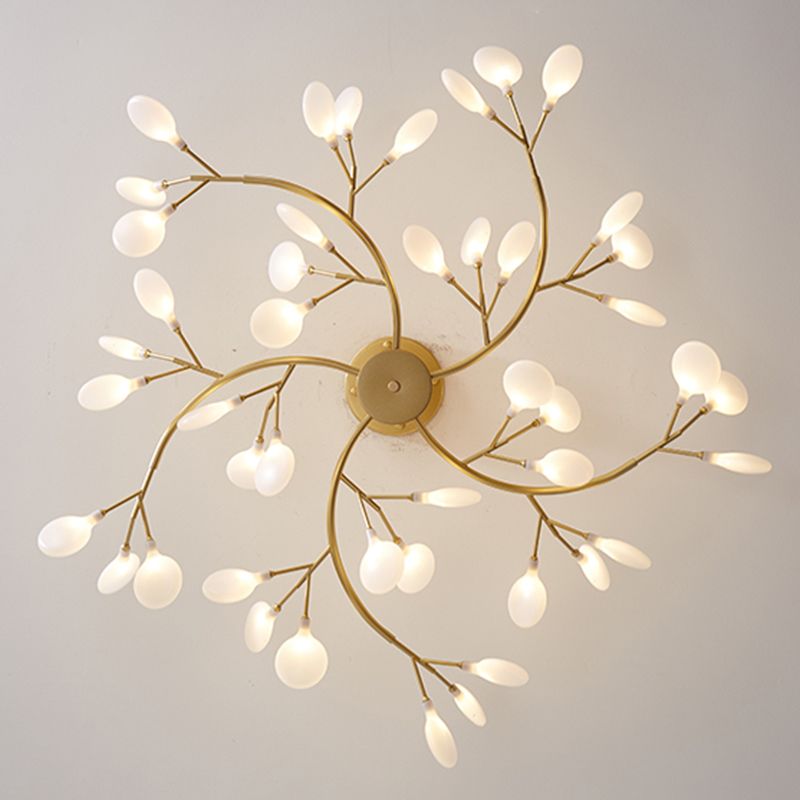 Olivia Unique Branch Firefly Art Deco Chandelier Living Room - Neutral Decor