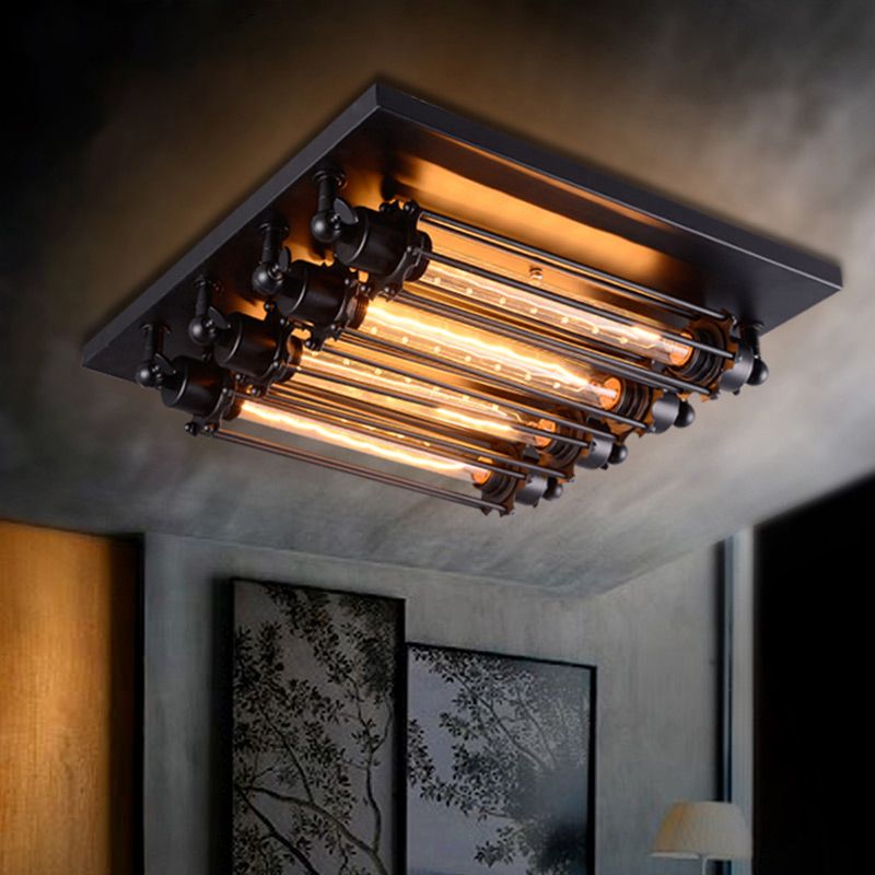 EpochVintage Tubed Flush Mount Ceiling Light Living Room - Neutral Decor