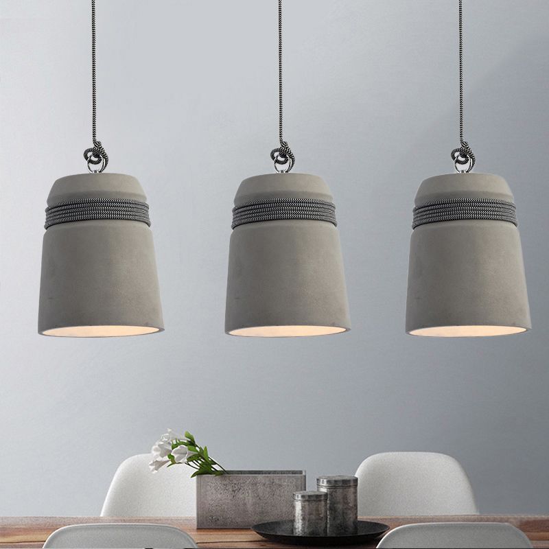 Arisha Industrial Pendant Light, Cement & - Neutral Decor