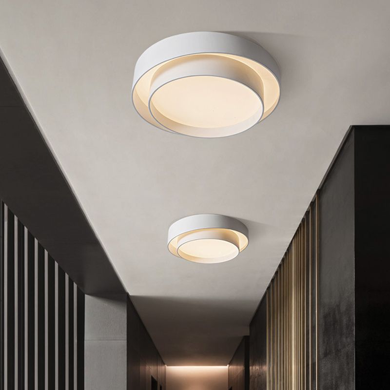Arisha Nordic Art Deco Circular Flush Mount Ceiling Light - Neutral Decor
