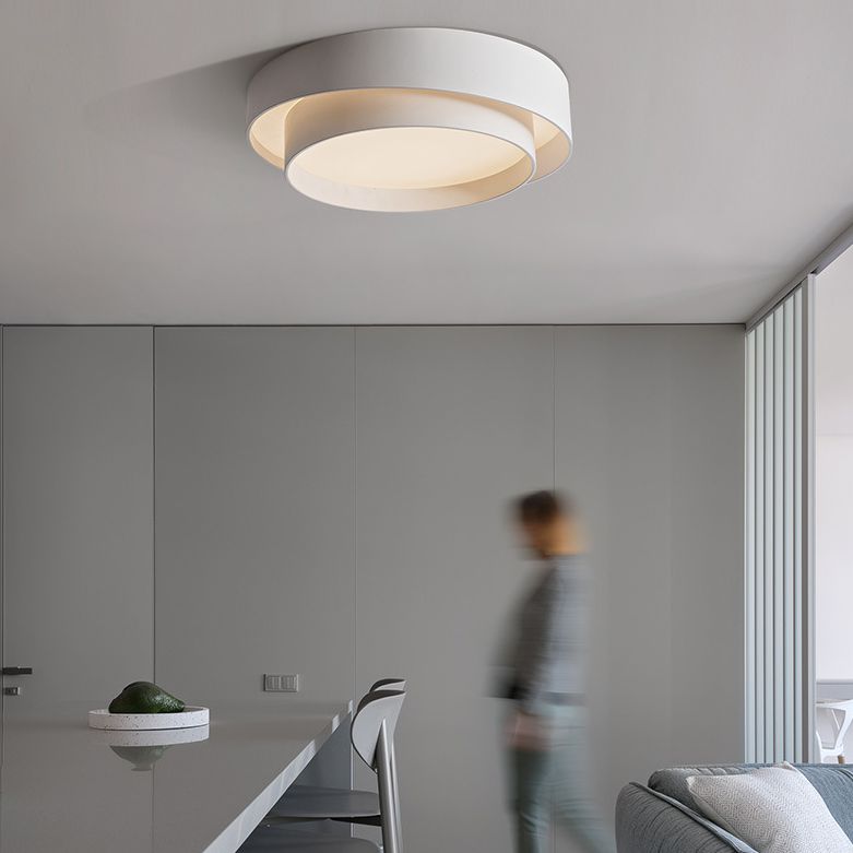 Arisha Nordic Art Deco Circular Flush Mount Ceiling Light - Neutral Decor