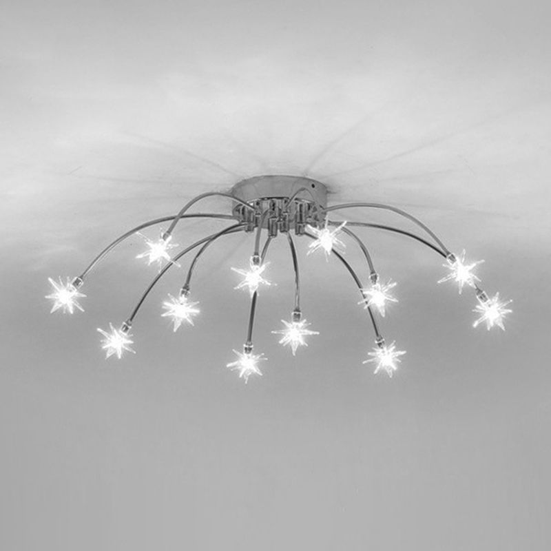 Arisha Art Deco Starry Glass Flush Mount Ceiling Light - Neutral Decor