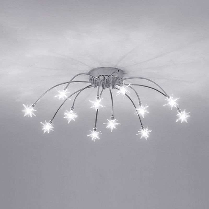 Arisha Art Deco Starry Glass Flush Mount Ceiling Light - Neutral Decor