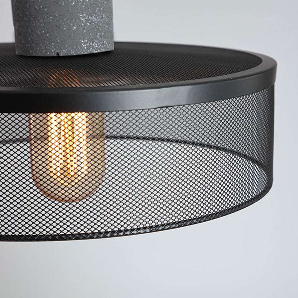 Arisha Industrial Cylindrical Pendant Light, Cement Wabi-Sabi - Neutral Decor
