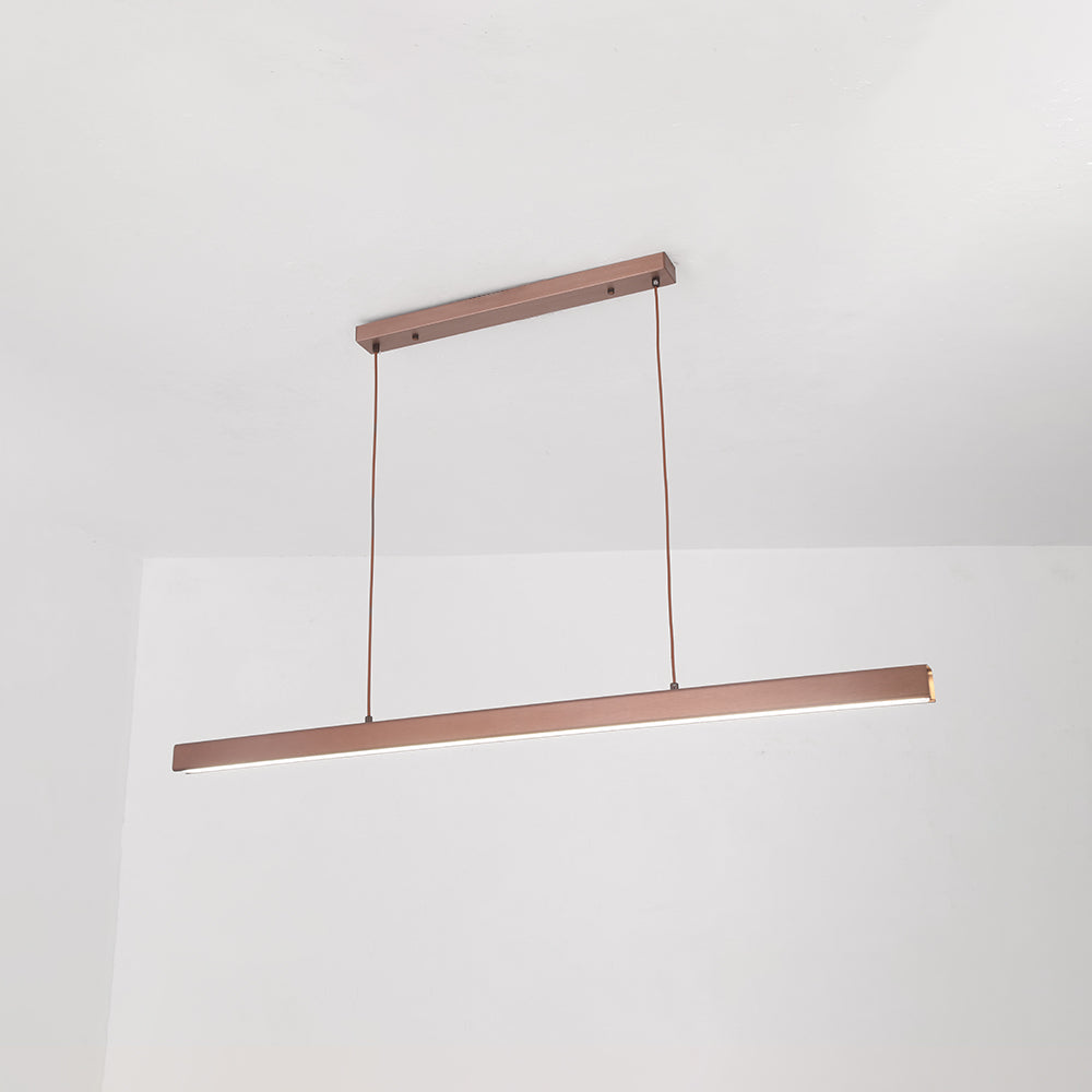 Thala Modern Linear Metal LED Pendant Light Black/Brown - Neutral Decor